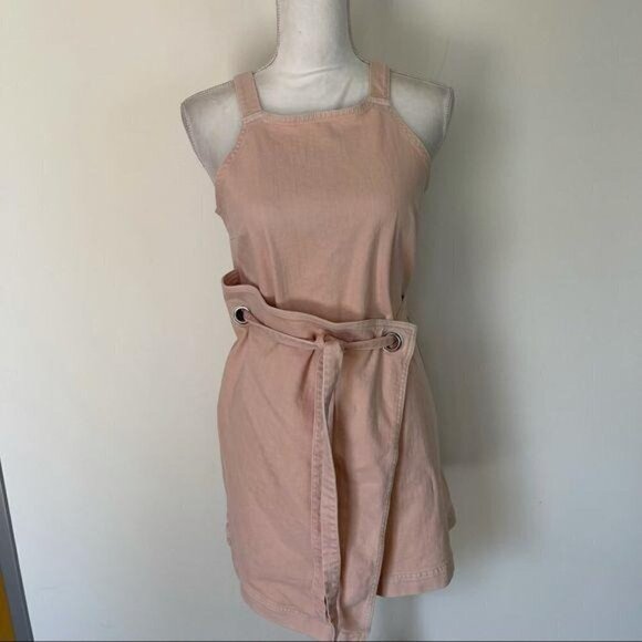 Anthropologie Holding Horses Regatta Wrap Dress Size 4P Pink Halter Style Cotton - Picture 5 of 12